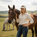 Load image into Gallery viewer, Lucky Horseshoe - Leather Patch Cotton Baseball Cap by Dubois Cheval