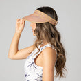 Load image into Gallery viewer, San Diego Hat Company Women's Mixed Braid Visor with Velcro Strap