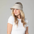 Load image into Gallery viewer, San Diego Hat Company Women's Mixed Braid Visor with Velcro Strap