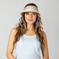 Load image into Gallery viewer, San Diego Hat Company Women's Mixed Braid Visor with Velcro Strap