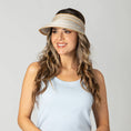 Load image into Gallery viewer, San Diego Hat Company Women's Mixed Braid Visor with Velcro Strap