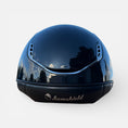 Load image into Gallery viewer, Miss Shield Shadowglossy 2.0 Black Crystal Fabric Frontal Band - Chrome Trim and Blazon with 5 Black Swarovski Crystals-Custom Samshield Helmet