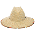 Load image into Gallery viewer, San Diego Hat Good Vibrations - Lifeguard Hat with Brown Striped Under Brim by Hang Ten
