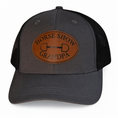 Load image into Gallery viewer, Horse Show Grandpa - Leather Patch Trucker Baseball Cap by Dubois Cheval