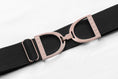 Load image into Gallery viewer, Stirrup Buckle 1.5 BLACK Rose Gold