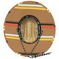 Load image into Gallery viewer, San Diego Hat Good Vibrations - Lifeguard Hat with Brown Striped Under Brim by Hang Ten