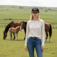 Load image into Gallery viewer, Horse Girl - Leather Patch Cotton Baseball Cap by Dubois Cheval