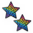Load image into Gallery viewer, Rainbow Cheetah Number Pin Charms by Dubois Cheval