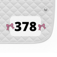 Load image into Gallery viewer, Pink Bows Number Pin Charms by Dubois Cheval
