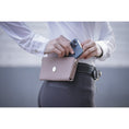 Load image into Gallery viewer, Pénélope Leather Phone Pocket with Strap - Powder Pink