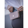 Load image into Gallery viewer, Pénélope Leather Phone Pocket with Strap - Powder Pink