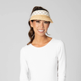 Load image into Gallery viewer, San Diego Hat Company Women's Raffia Braid Visor with Jacquard Band