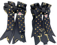 Load image into Gallery viewer, Tail Bows Black Gold Bits
