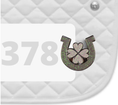 Load image into Gallery viewer, Dubois Cheval Number Pin Charms - Lots of Luck- Horseshoe and Four Leaf Clover
