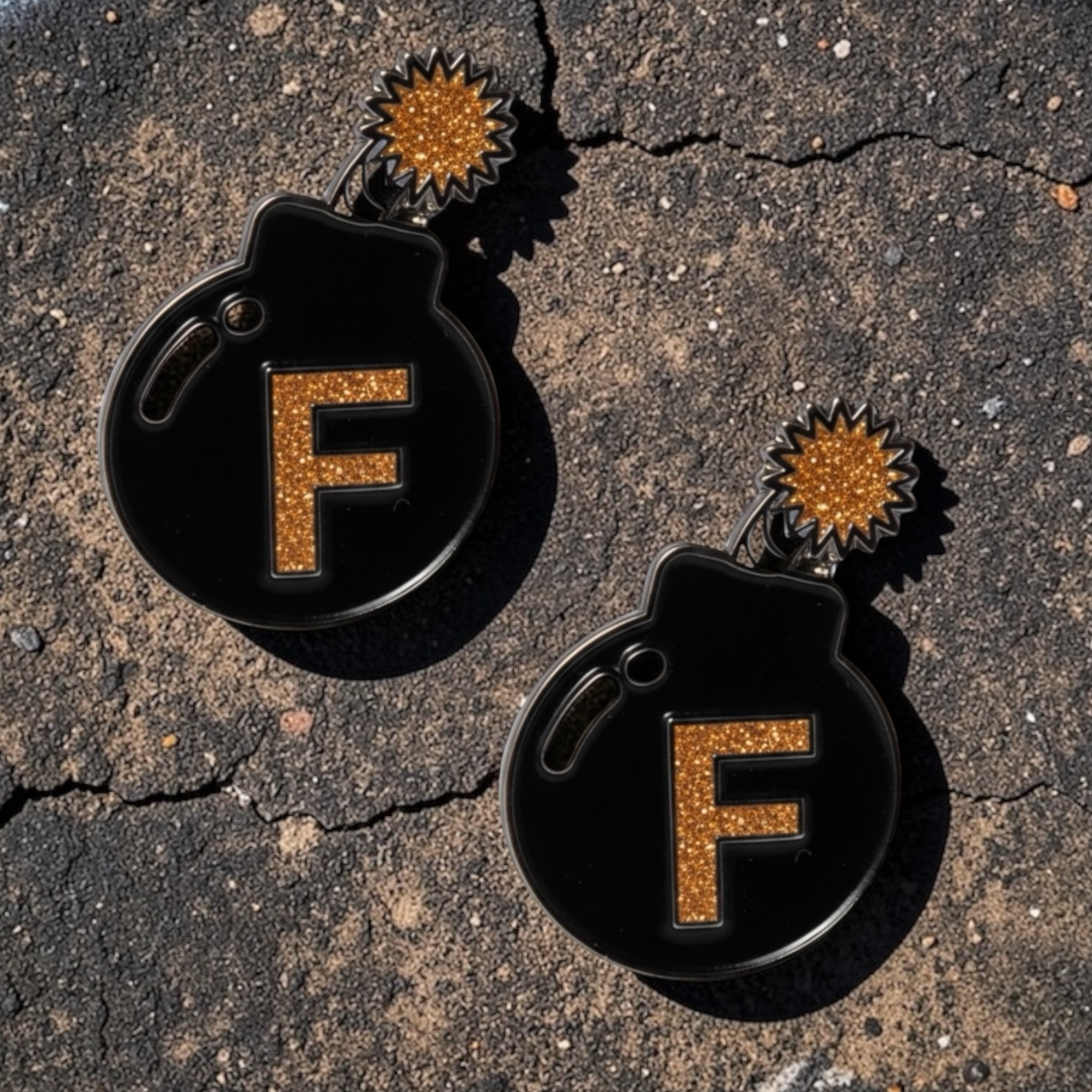 F Bomb Number Pin Charms by Dubois Cheval