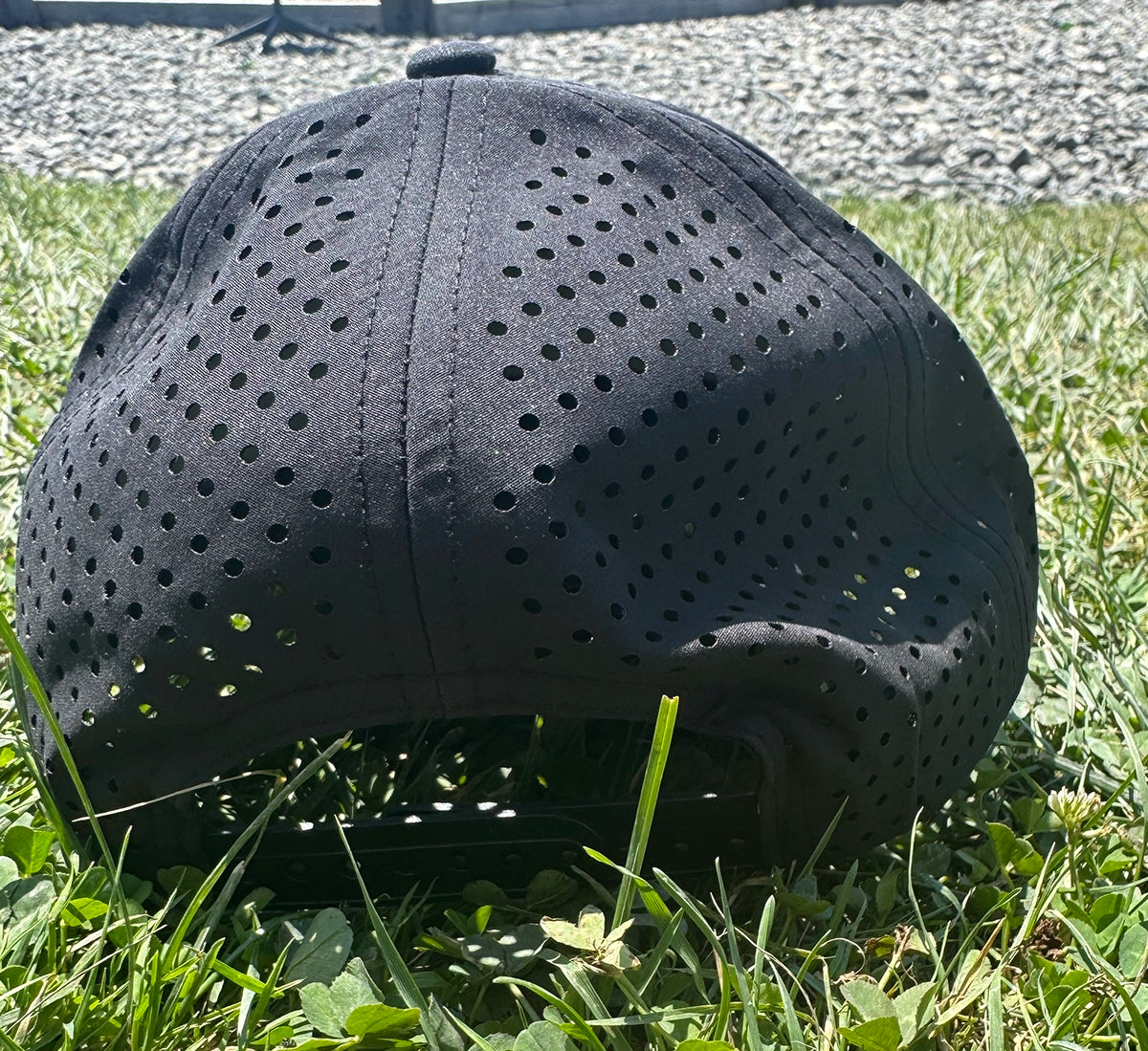 HITS Black Perforated Baseball Cap