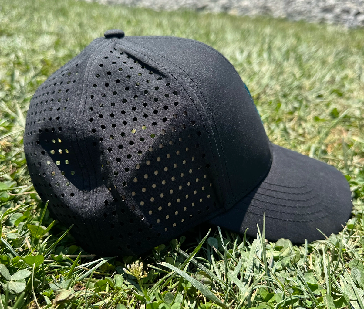 HITS Black Perforated Baseball Cap