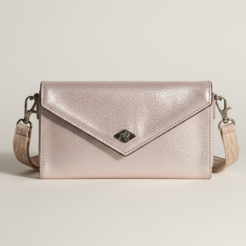Limited Edition Pénélope Glitter Leather Phone Pocket with Strap
