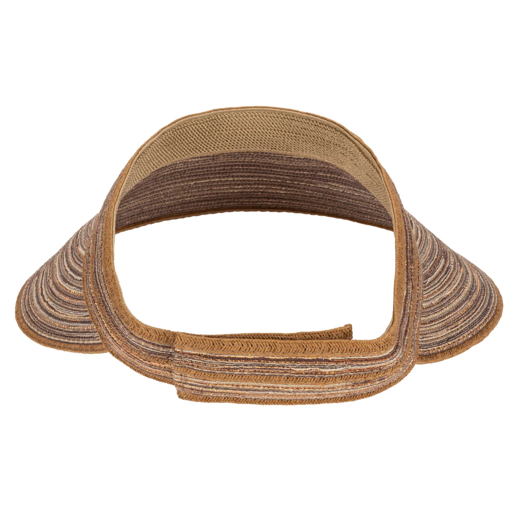San Diego Hat Company Women's Mixed Braid Visor with Velcro Strap