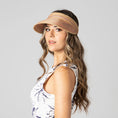 Load image into Gallery viewer, San Diego Hat Company Women's Mixed Braid Visor with Velcro Strap
