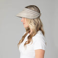 Load image into Gallery viewer, San Diego Hat Company Women's Mixed Braid Visor with Velcro Strap
