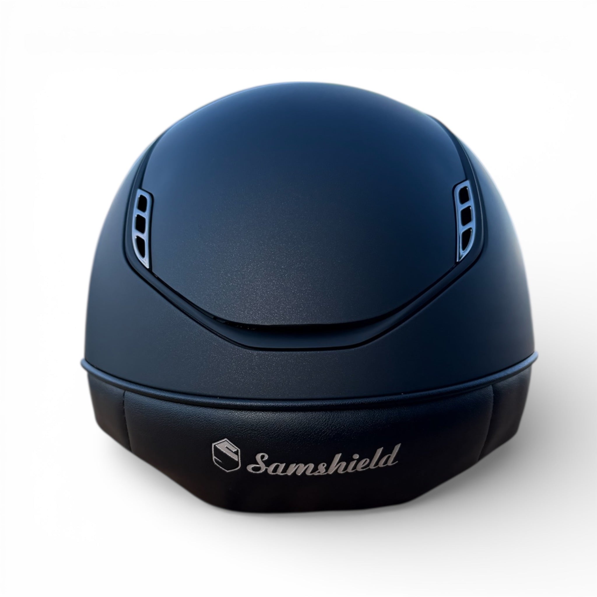 Miss Shield Shadowmatt 2.0 Matt Jet Black Crystal Fabric Frontal Band and Blazon with 5 Jet Black Swarovski Crystals-Custom Helmet