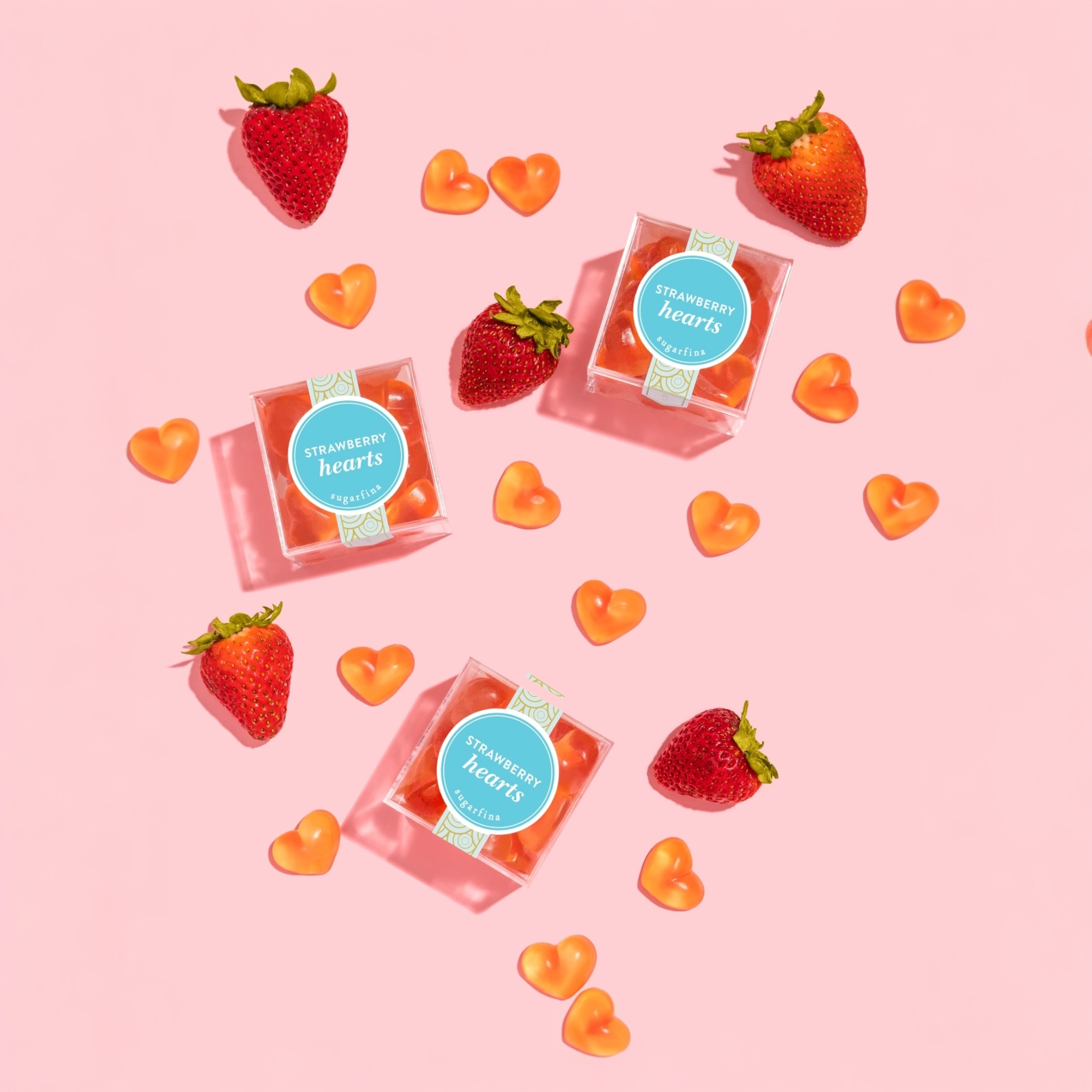 SUGARFINA - Strawberry Hearts - Small Cube