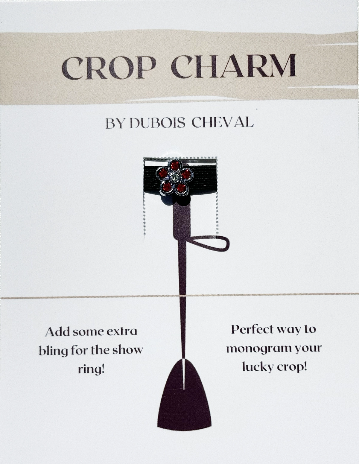 Dubois Cheval Crop Charm - Rhinestone Flower
