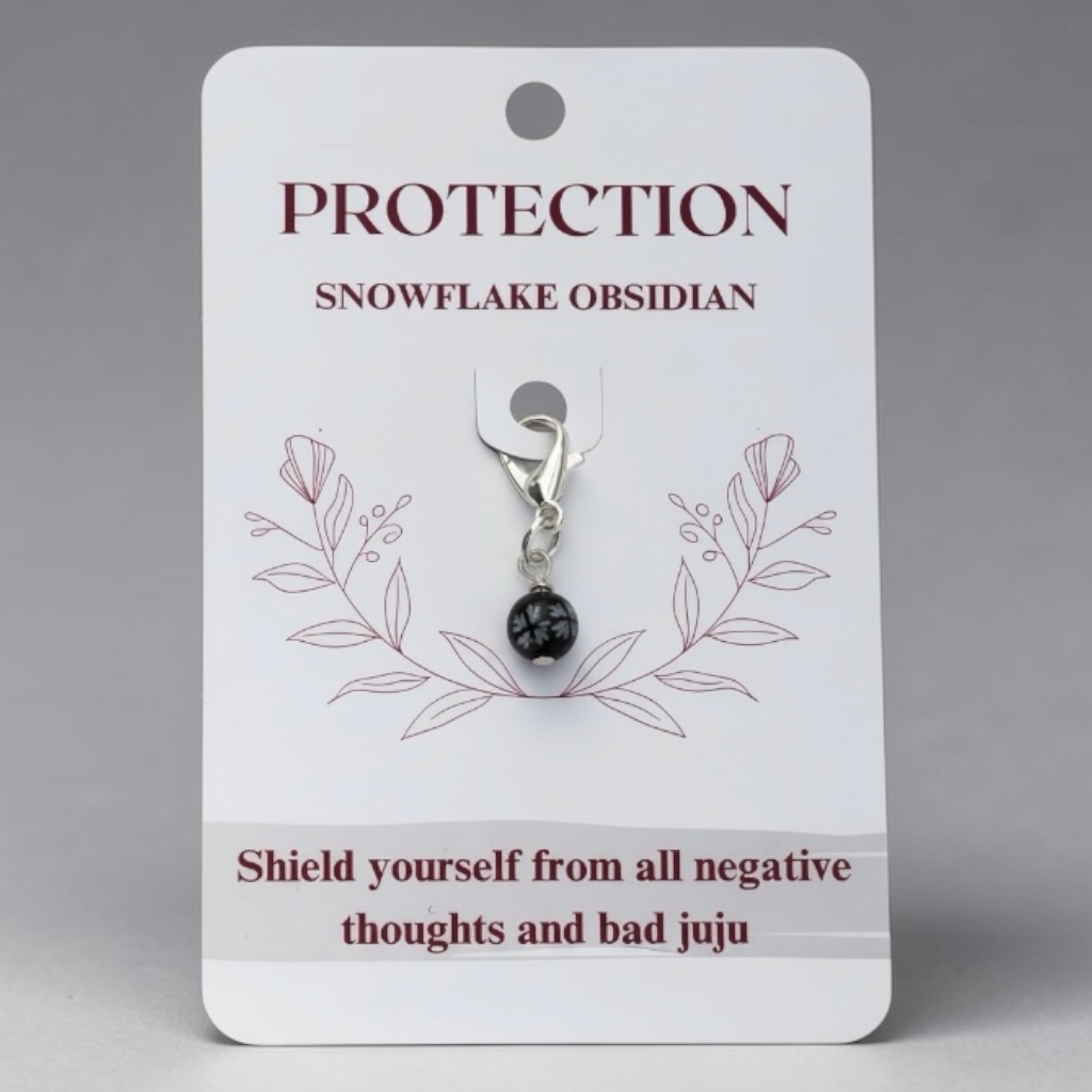 Snowflake Obsidian Protection Charm by Dubois Cheval
