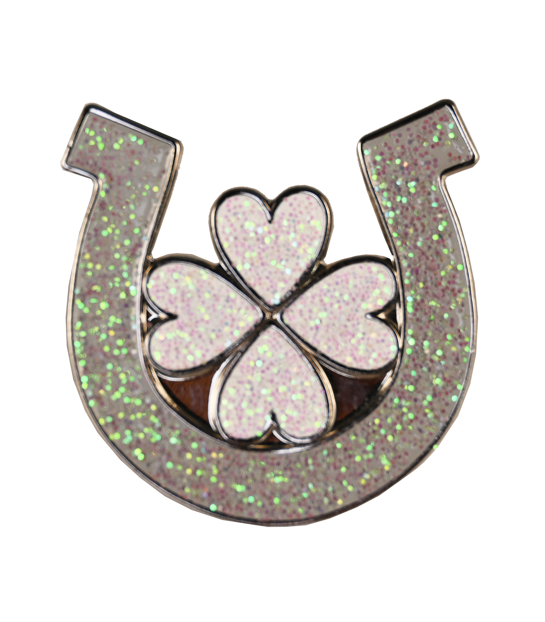 Dubois Cheval Number Pin Charms - Lots of Luck- Horseshoe and Four Leaf Clover