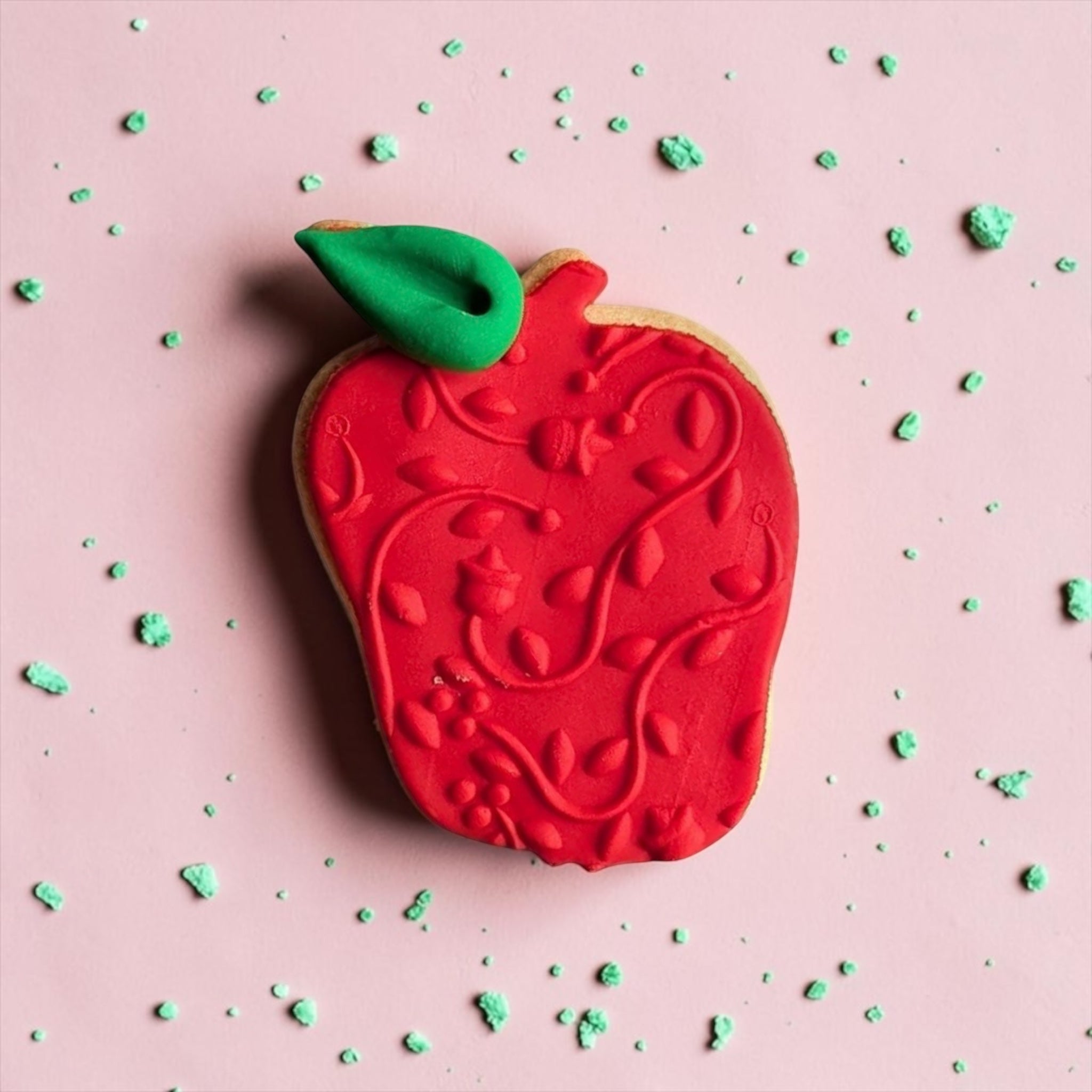 Fancy Apple – Sprinkles & Sparkles Single Sugar Cookie for Humans
