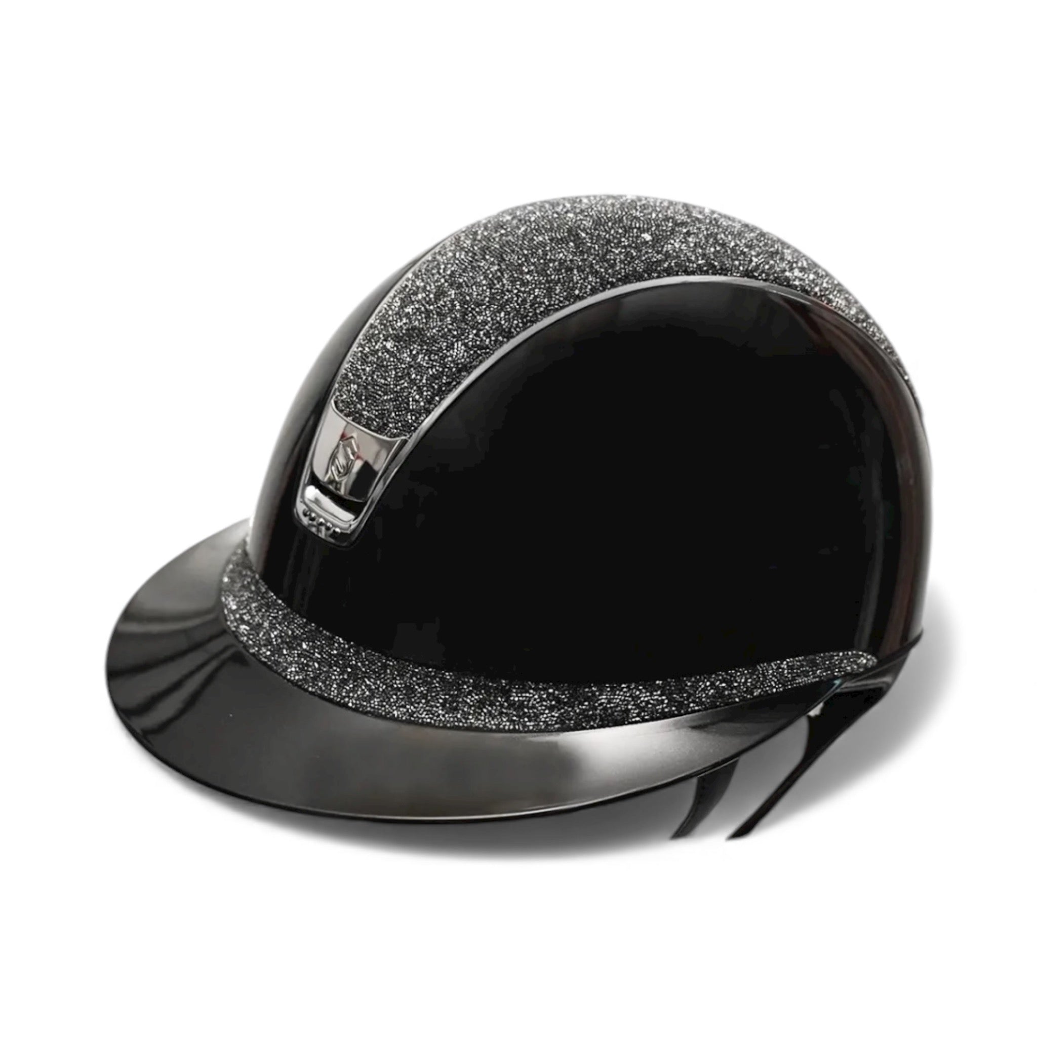 Samshield 2.0 Miss Shield Miss Paint Glossy Black Ultra Fine Rock Night Shade Chrome Trim Jet Hematite Swarovski-Custom Helmet