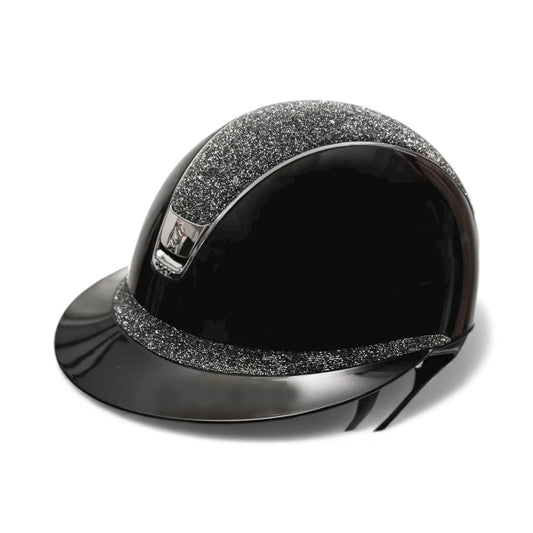 Samshield 2.0 Miss Shield Miss Paint Glossy Black Ultra Fine Rock Night Shade Chrome Trim Jet Hematite Swarovski-Custom Helmet