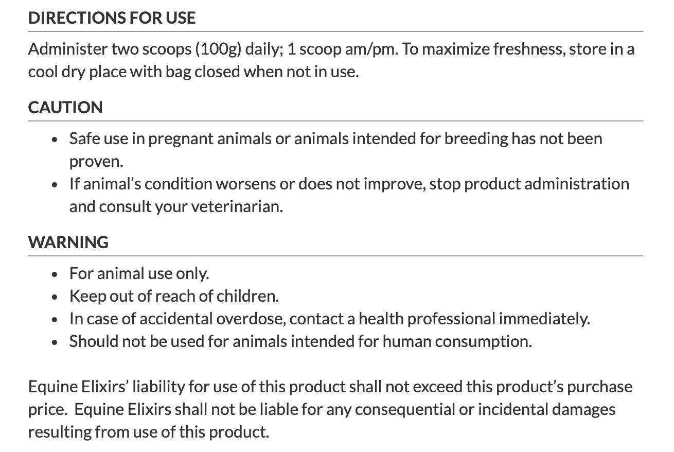 Equine Elixirs ULCERASER® Gastric Support