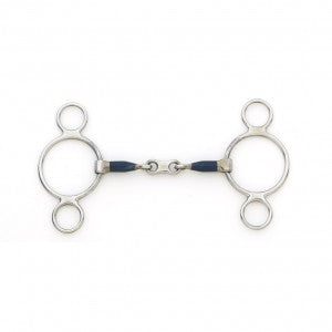 Centaur® Blue Steel 2 Ring French Link Gag