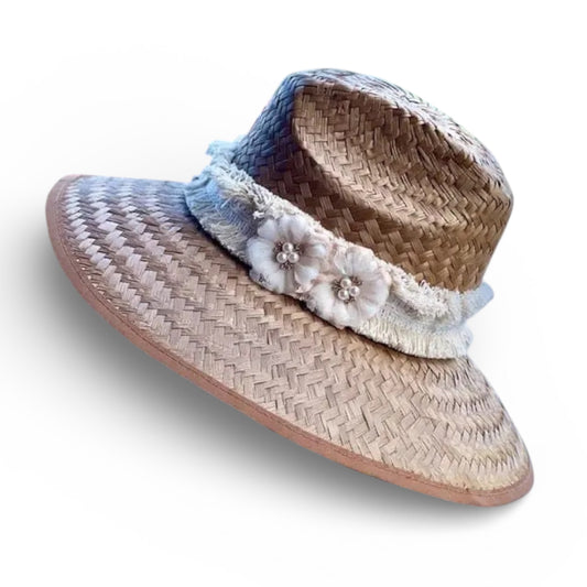 Island Girl Hats-Double Rose (Ivory)