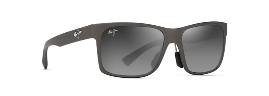 Maui Jim HO'OPILI Grey Matte Black Sunglasses