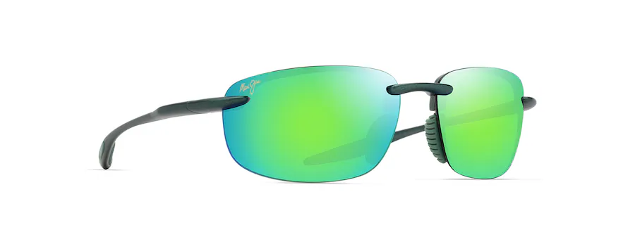 Maui Jim HO'OKIPA ULTRA Metal Matte Green-MAUIGreen® Lens Polarized Rimless Sunglasses