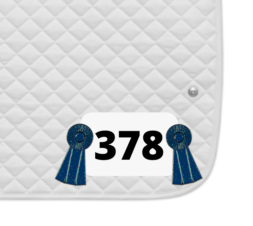 Dubois Cheval Number Pin Charms - Blue Ribbon