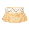 Load image into Gallery viewer, San Diego Hat Company Women's Raffia Braid Visor with Jacquard Band
