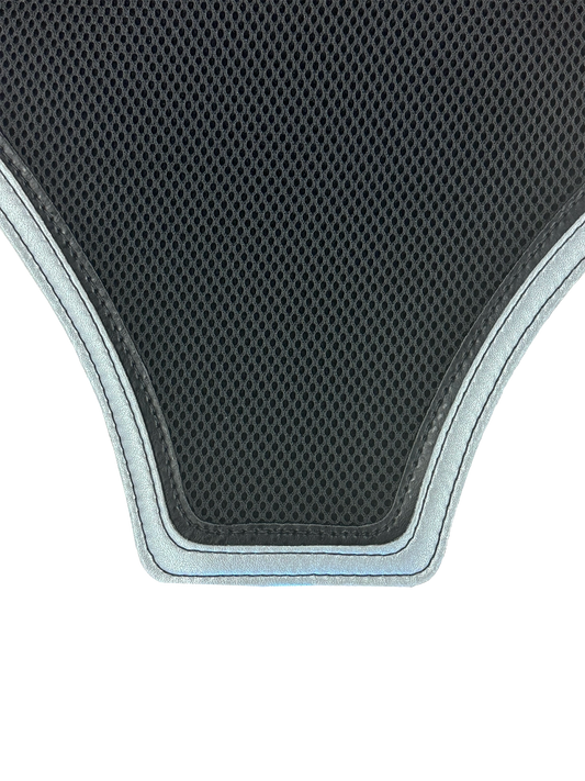 EquiFitl® Custom Ear Bonnet - Double Trim-Silver