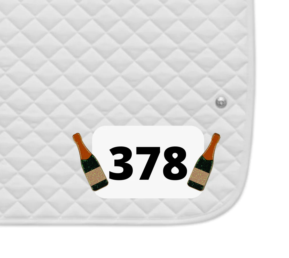 Dubois Cheval Number Pin Charms - Champagne Celebration