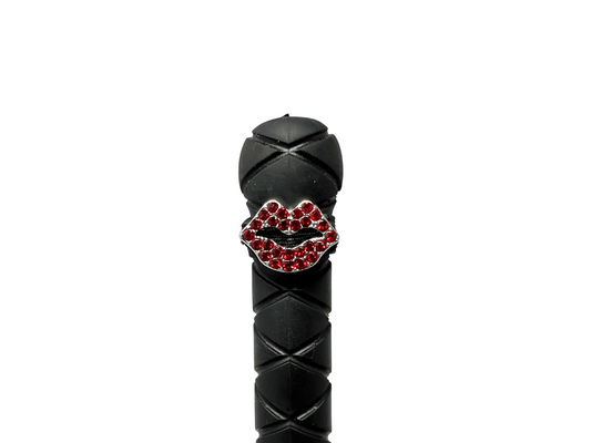 Dubois Cheval Crop Charm - Rhinestone Lips Pave Crystal