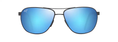 Load image into Gallery viewer, Maui Jim CASTLES Matte Dark Ruthenium with Black-Blue Hawaii Lens Polarized Aviator Sunglasses
