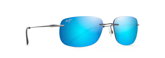 Maui Jim Ohai Gunmetal Frame-Blue Hawaii Lens Polarized Rimless Sunglasses