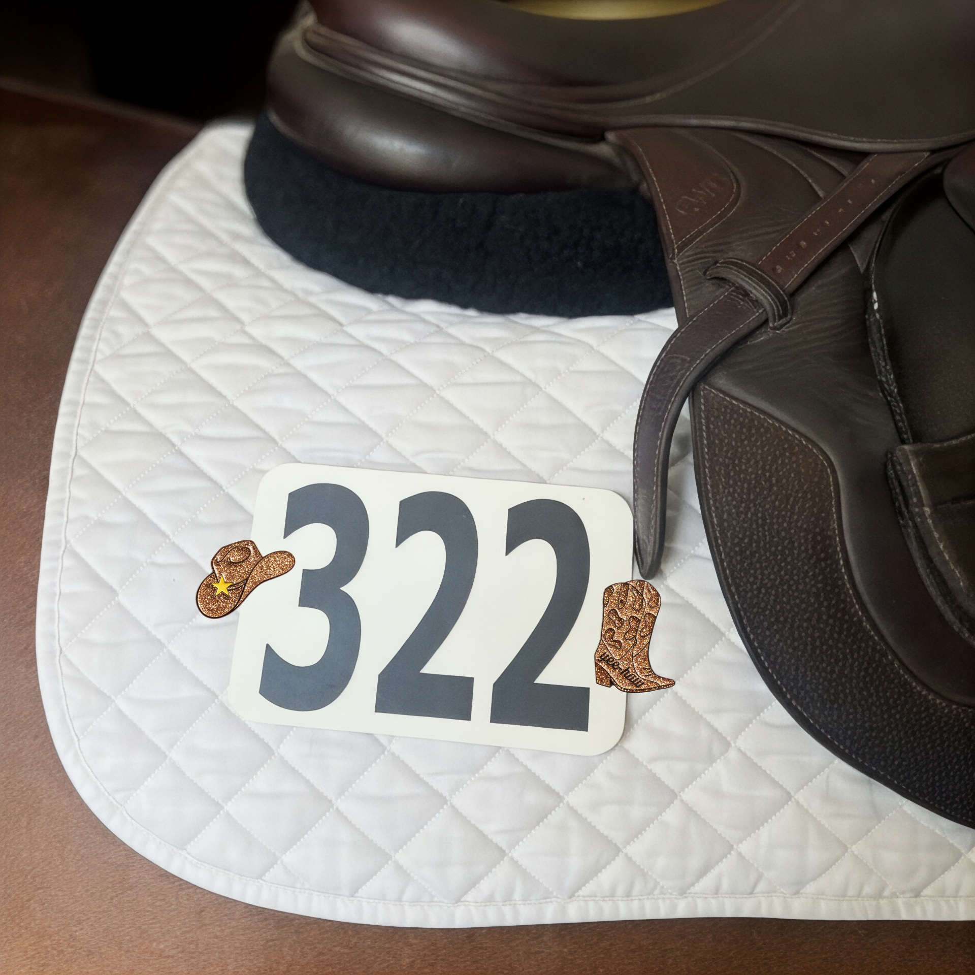 Cowgirl Number Pin Charms by Dubois Cheval
