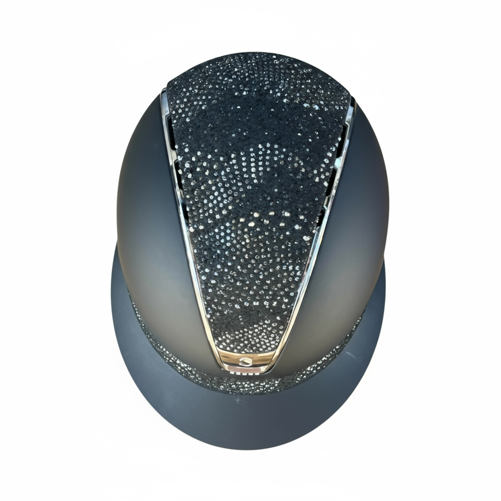Samshield 2.0 Miss Shield Paint Matt Crystal Intarsia Top & Frontal Band Crystal Trim 5 Swarovski Crystals-Custom Helmet