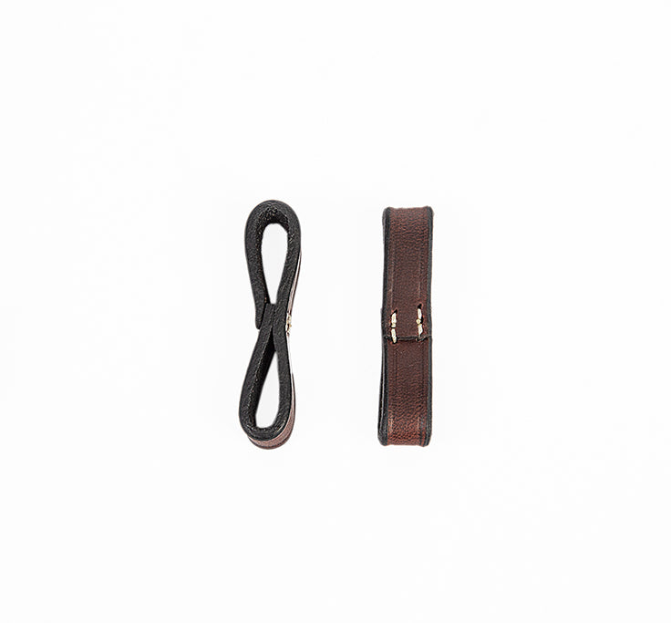 Arc de Triomphe Leather Bit Keepers Pair Brown