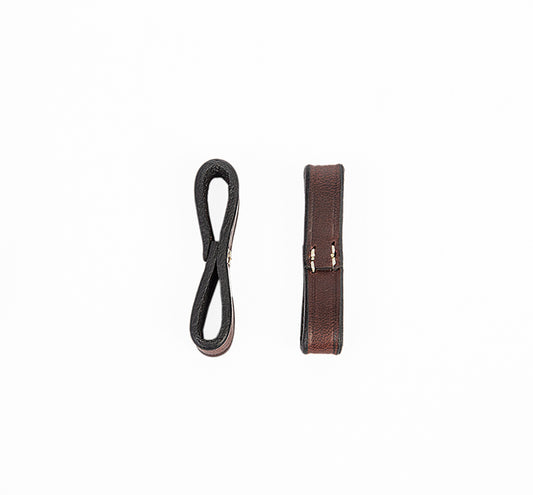 Arc de Triomphe Leather Bit Keepers Pair Brown
