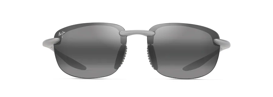 Maui Jim HO'OKIPA ULTRA Metal Matte Silver-Neutral Grey Lens Polarized Rimless Sunglasses